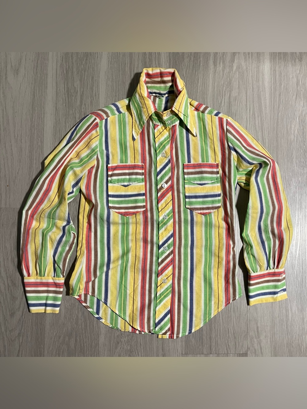 Multicolor Striped Long-Sleeve Women’s Shirt